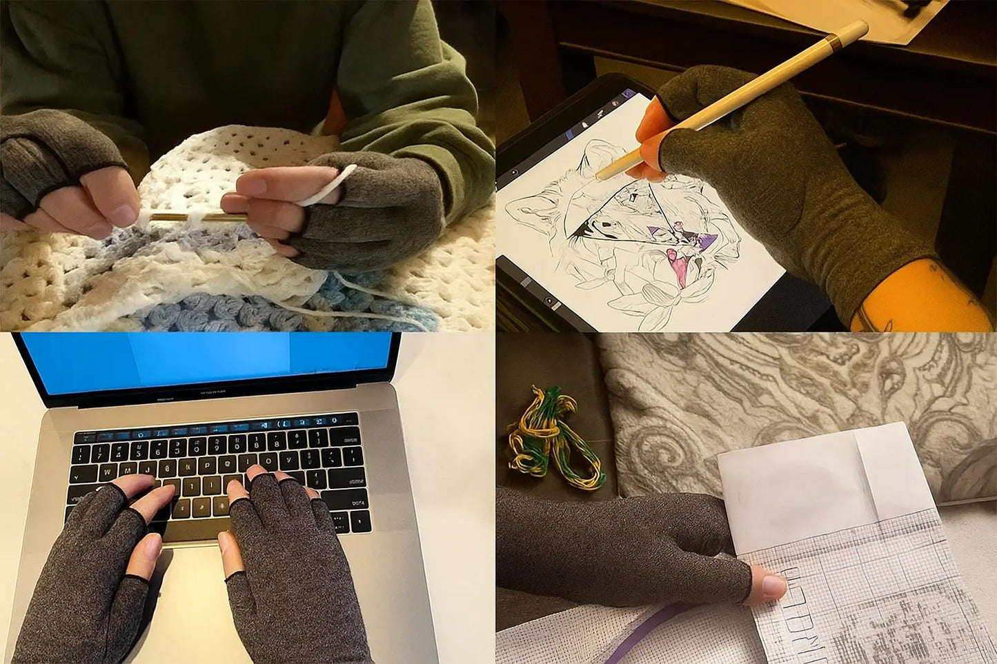 TheraLu CircuPress Gloves for Crocheters